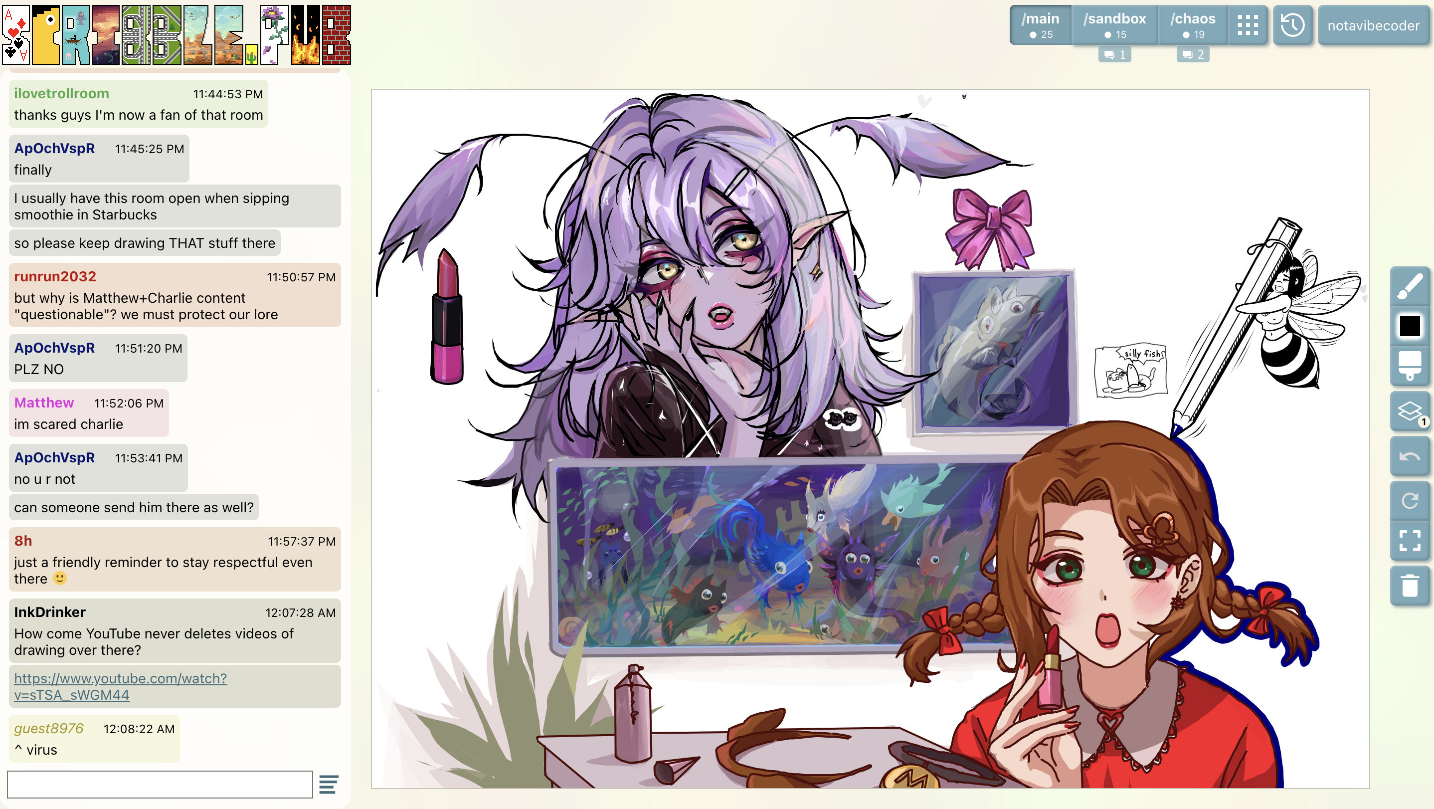 Screenshot of the full scribble.pub interface