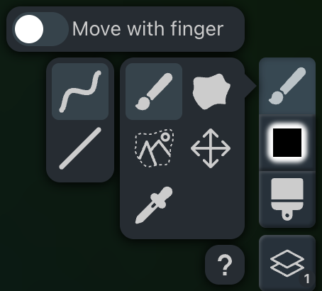 Toolbox with brush modes