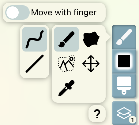 Toolbox with brush modes